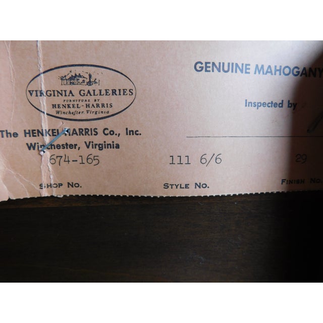 Henkel Harris Mahogany King Size Poster Bed For Sale - Image 12 of 15