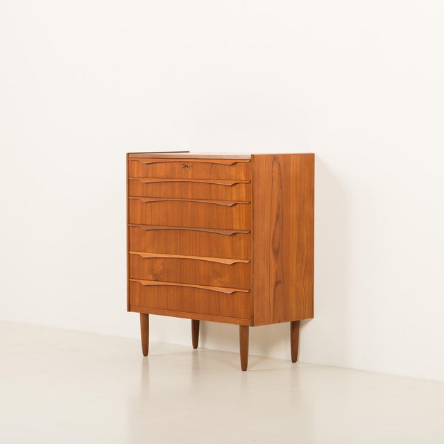 Mid-Century Danish Teak Chest of Drawers from Genega Mobler, 1960s For Sale - Image 4 of 15