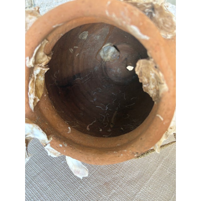 Antique Mediterranean Terracotta Octopus Trap With Oyster Growth – Authentic Fisherman’s Pot For Sale - Image 11 of 14