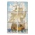 Hand Painted Caravel Sailing Ship Polychrome Portuguese Azulejos Tile Mural - Set of 6 For Sale