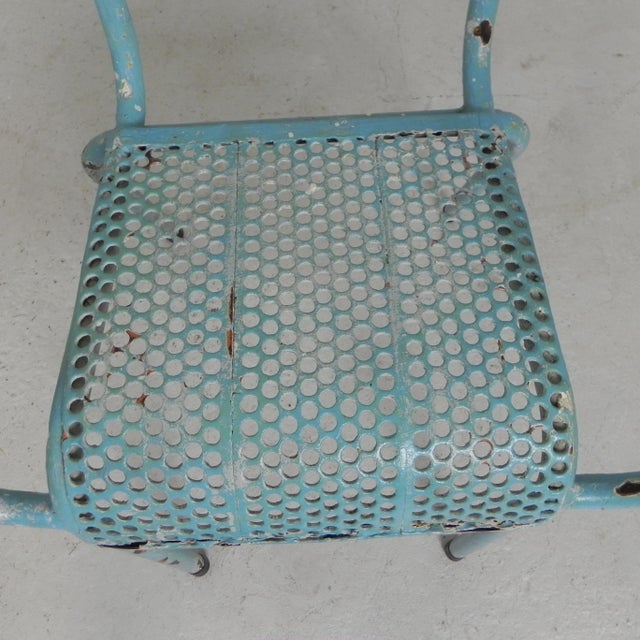 Industrial Steel Garden Chairs with Armrests, 1950s, Set of 2 For Sale - Image 13 of 18