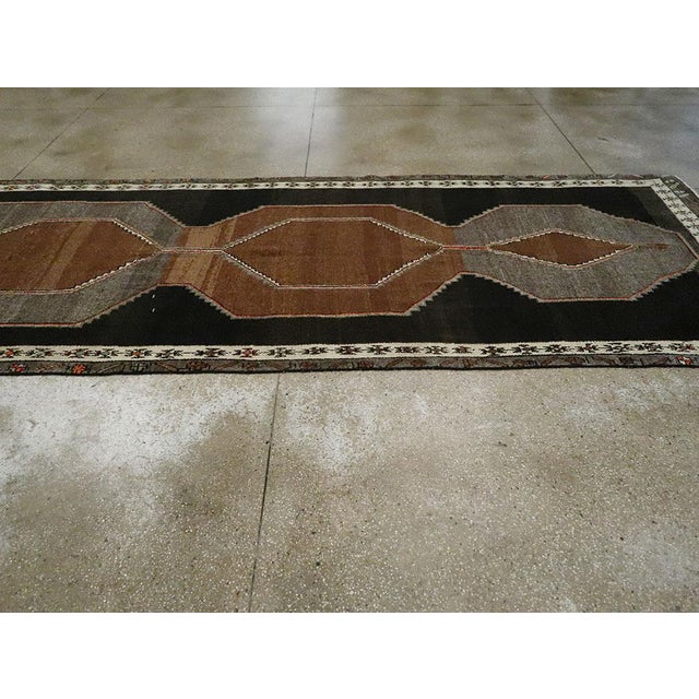 Textile Galerie Shabab Collection Mid-20th Century Turkish Anatolian Wide Gallery Runner For Sale - Image 7 of 10