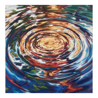 Early 21st Century, "Autumn Drop", Abstract, Giclee on Fine Art Watercolor Paper, Artist Elena Madden For Sale