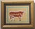 American Bull Cow Western Americana Folk Art English Traditional Black White Gray Original Oil Painting by Cleo Plowden For Sale - Image 3 of 3