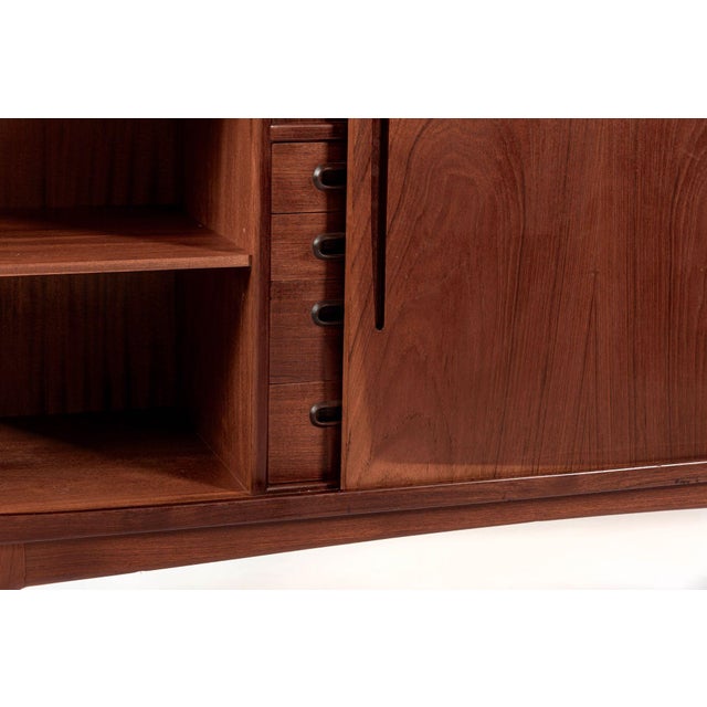 Mid Century Danish Teak Tall Sideboard or Bar Cabinet by Harry Ostergaard For Sale - Image 12 of 17