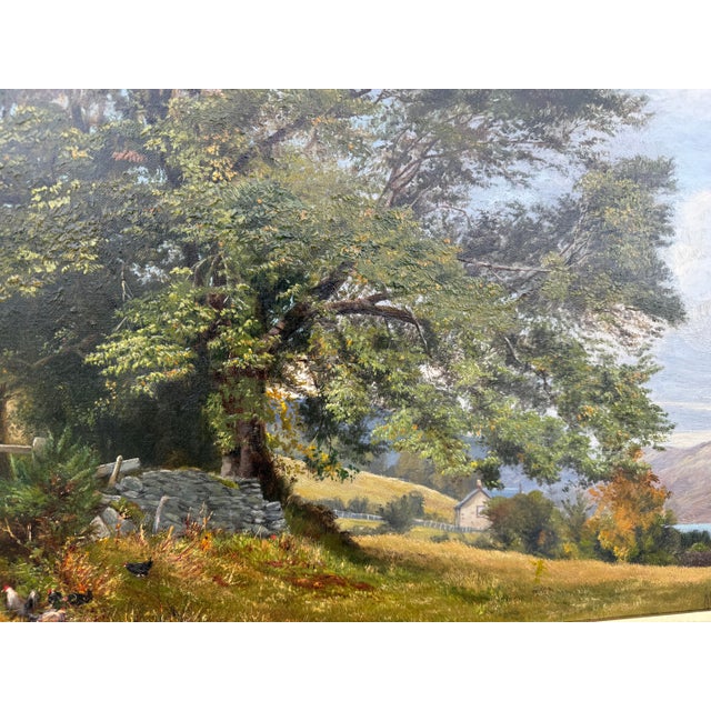 Oil painting by landscape master Hamilton Maxwell 1885. Oil on canvas - in ornate gold frame. “ A Glimps of Loch Lomond “...