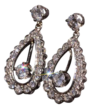 The Menten: Hollywood Glam Era Diamond Dangler Earrings, 2 Pieces