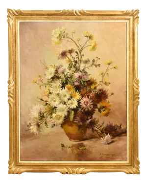 A. Dronsart, Still Life, 19th-Century, Oil on Canvas, Framed