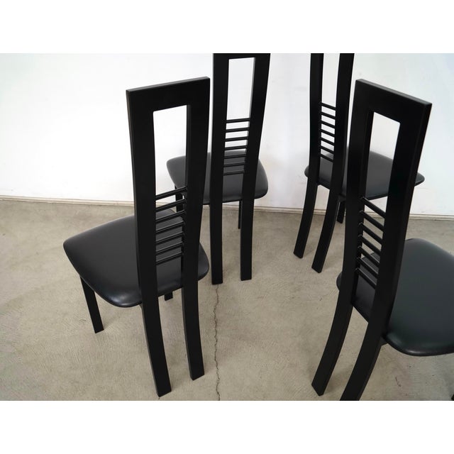 1980’s Postmodern Canadian Dining Chairs - Set of 4 For Sale - Image 11 of 12