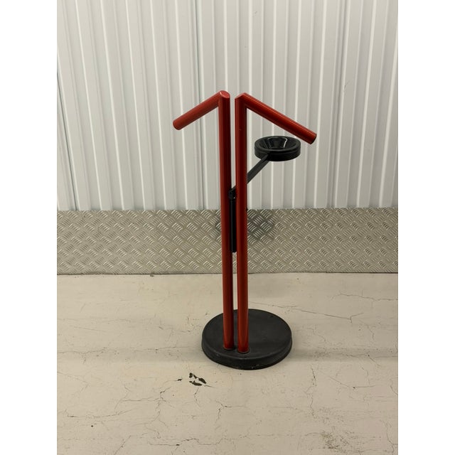 Vintage Modern Red and Black Metal Valet Coat Rack, 1980s For Sale - Image 15 of 17