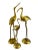 Vintage Mid Century Tall 19-Inch Brass Crane Sculptures, Set of 3 For Sale - Image 9 of 12