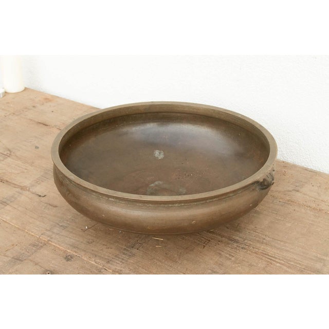 Indian Handcast Indian Bronze Temple Urli For Sale - Image 3 of 7