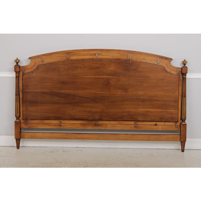 Karges King Size Walnut Gold Gilt Bed Headboard For Sale - Image 15 of 16