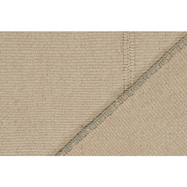 Textile Rug & Kilim’s Contemporary Kilim in Blue & Beige For Sale - Image 7 of 7