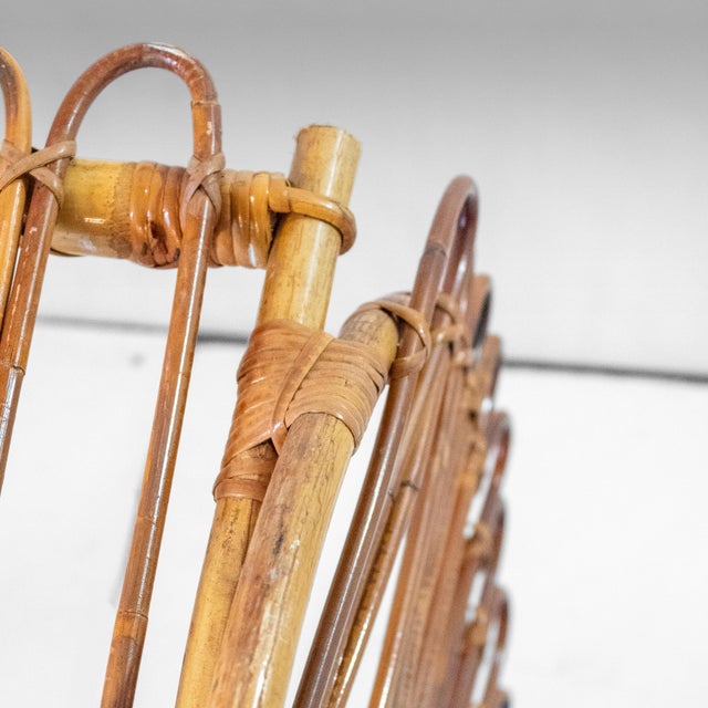 Mid-Century Modern Bamboo Baby Cradle, Italy, 1960s For Sale - Image 14 of 16