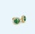 Modern Natural 5.6 Carat Emerald and Diamond Stud Earring- Set of 2 For Sale - Image 3 of 7