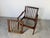 Mid Century Ib Kofod Larsen Style Scandinavian Lounge Chair With Blue Leather Cushions For Sale - Image 15 of 18