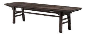 Provincial Chinese Splayed Leg Bench with Dovetail Joinery