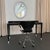 Italian Designer Tiered Black Lacquer Shagreen Leather Writing Desk For Sale - Image 4 of 14