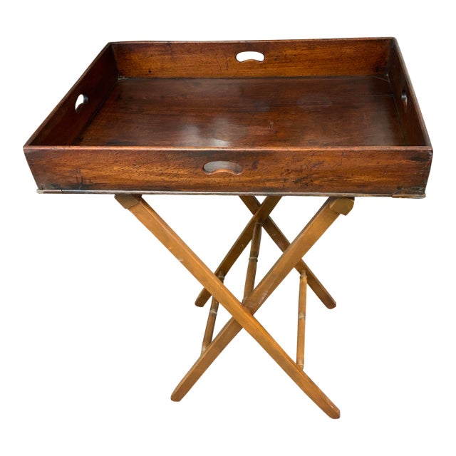 1970s Wood Bultlers Tray For Sale