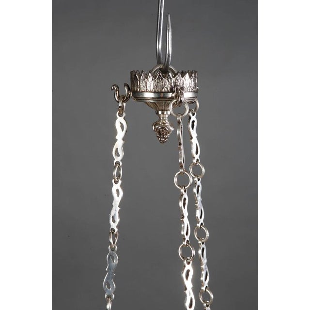 20th Century Empire Silvered Ceiling Candleholder For Sale - Image 6 of 11