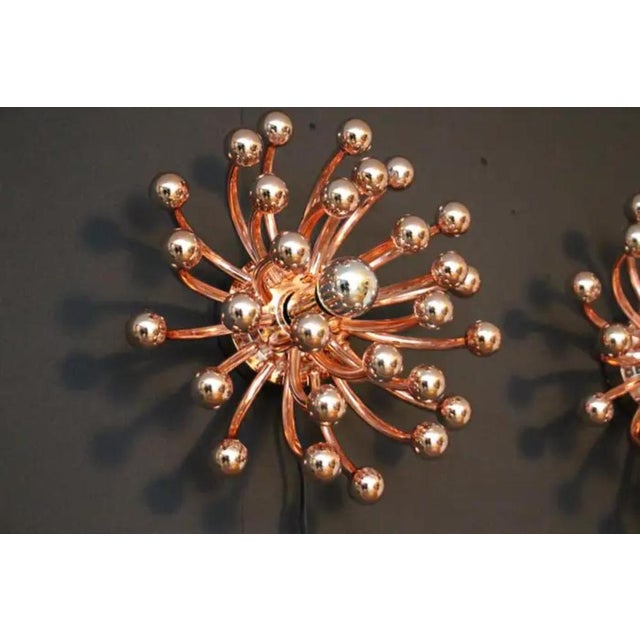 Early 21st Century Pink Gold Pistillo Chandelier Table Lamps or Wall Lamps from Valenti Milano, 2010, Set of 2 For Sale - Image 5 of 18