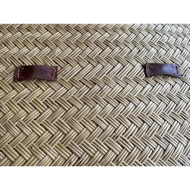 Two-Part Storage Box in Rattan and Leather by Adrien Audoux & Frida Minet, 1930s, in None conditions. Designed 1920 to 1949