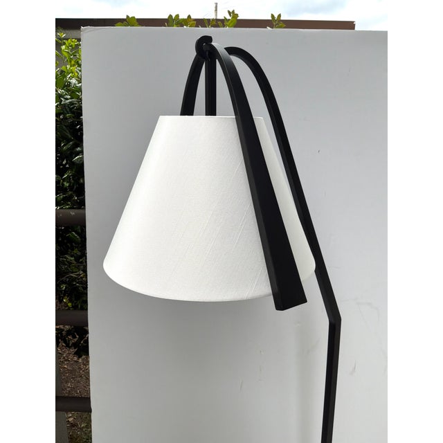 Currey & Company Currey & Co Frey Black Floor Lamp For Sale - Image 4 of 8