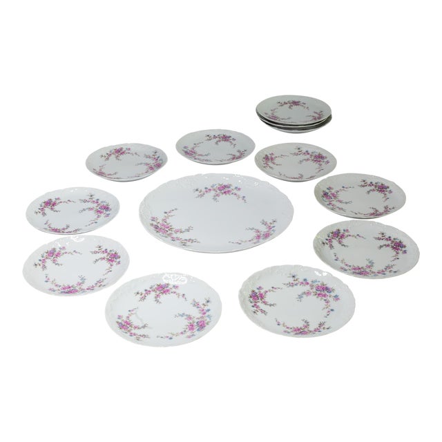 1950's Camille Tharaud Limoges Porcelain Dishes- Set of 13 For Sale