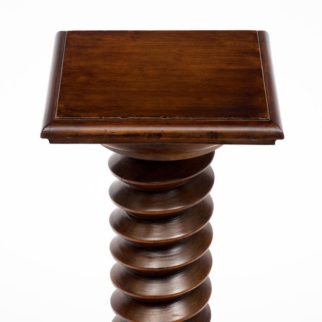1920s French Art Deco Period Walnut Wine Screw Pedestal, Circa 1920 For Sale - Image 5 of 9