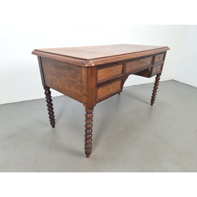 English Bobbin-Turned Wooden Desk, 1960s For Sale - Image 12 of 15