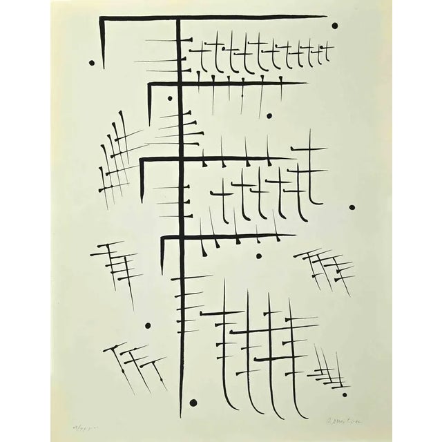 Modern Rafael Alberti, Letter T, Lithograph, 1972 For Sale - Image 3 of 3