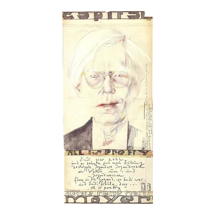HORST JANSSEN Andy Warhol: All is Pretty, 1979 | Chairish