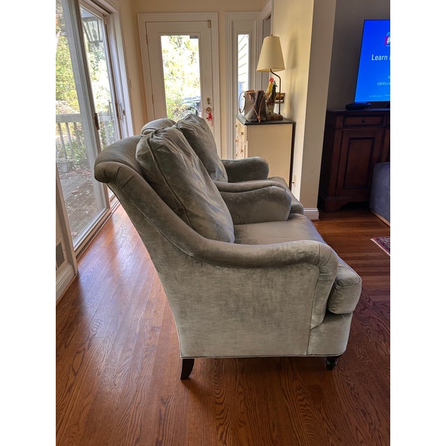 2010s Pair of Century Furniture Club Chairs For Sale - Image 5 of 9