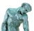 Green patinated bronze figurative statue in the style of Rodin, 20th century. This bronze sculpture represents a standing...