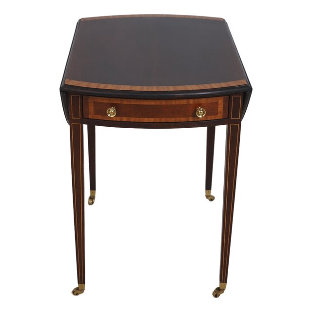 Mahogany Federal Style Drop Leaf Pembroke Table For Sale