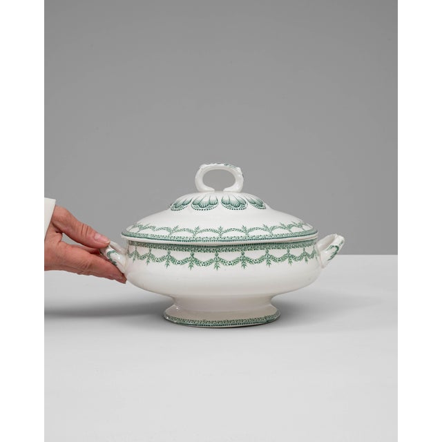 20th Century Belgian Special Edition Porcelain Tureen with Lid For Sale - Image 17 of 18