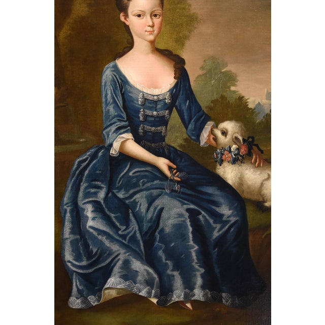 Mid 18th Century After George Knapton, Portrait of Lady, 1750, Oil on Canvas, Framed For Sale - Image 5 of 16