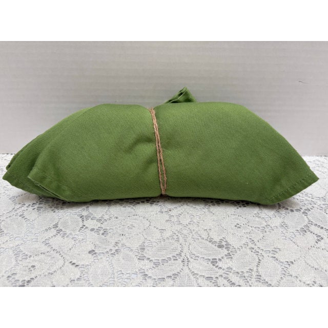 Vintage Green Cotton Table Linens, Napkins - Set of Eight For Sale - Image 4 of 5