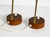 Mid-Century Modern Bedside Lamps with Perforated Metal Shades and Teak Bases, 1950s, Set of 2 For Sale - Image 16 of 18