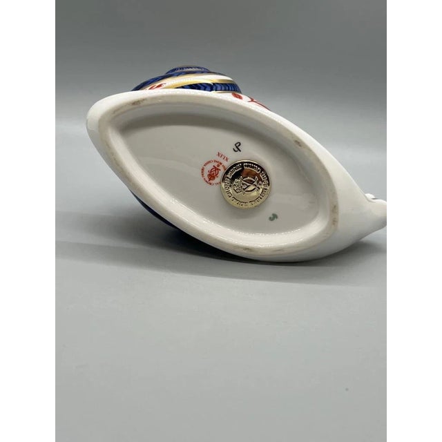 Ceramic Vintage MCM Royal Crown Derby Imari Snail Figurine For Sale - Image 7 of 7