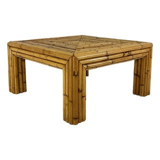 Bamboo Coffee Table in the style of Vivai del Sud, Italy, 1960s For Sale