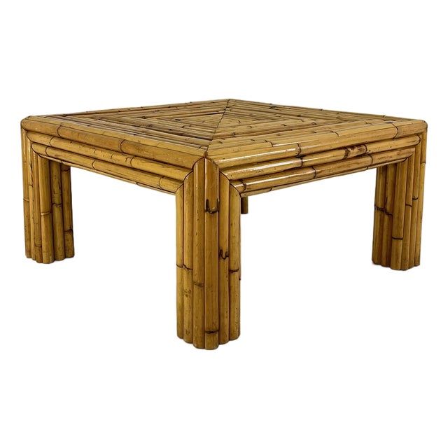 Bamboo Coffee Table in the style of Vivai del Sud, Italy, 1960s For Sale