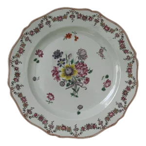 Antique Chinese Famille Rose Porcelain Plate