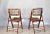 Vintage Bamboo and Rattan Folding Chairs - A Pair For Sale - Image 9 of 10