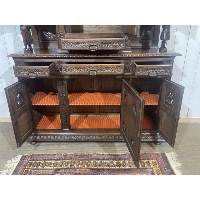 Early 20th Century Breton Two-Part Buffet in Chestnut Wood For Sale - Image 17 of 18