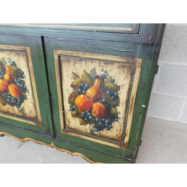 Antique Signed Peter Ompir Hand Paint Wash Stand 37"w For Sale - Image 14 of 18