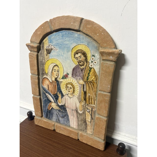 Holy Family Holy Water Stoup, 1950 For Sale - Image 4 of 7