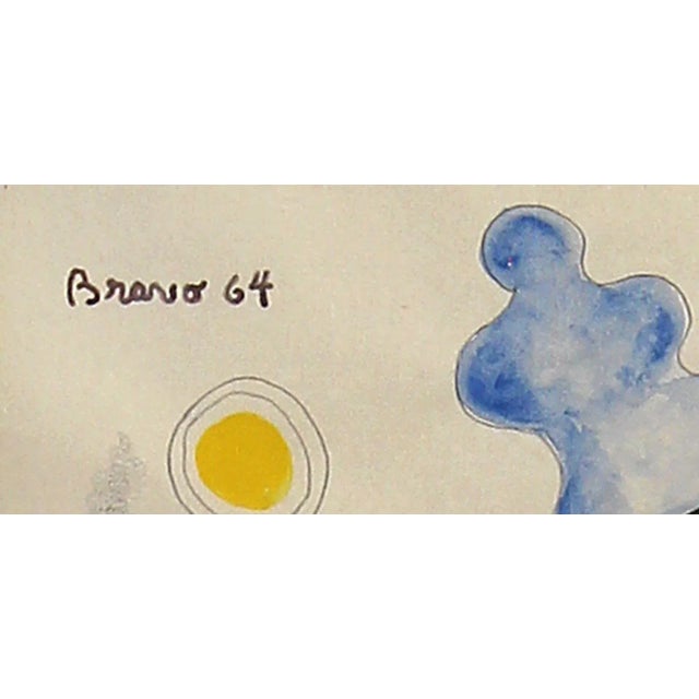 Realism Original Signed Gustavo Bravo "Air Mail" Watercolor Painting, Framed For Sale - Image 3 of 9