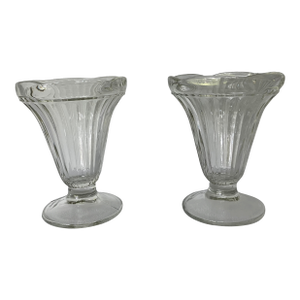 Vintage Ice Cream Sundae Glasses- Set of 2